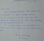 Satisfaction letter