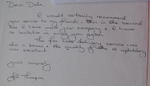 Satisfaction letter