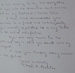 Satisfaction letter