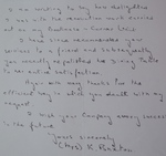 Satisfaction letter