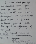 Satisfaction letter