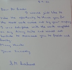 Satisfaction letter