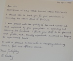 Satisfaction letter