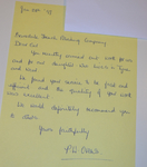 Satisfaction letter