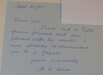 Satisfaction letter