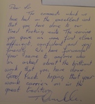 Satisfaction letter