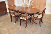 Regency Mahogany table and 6 chairs 