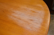 heat damaged table